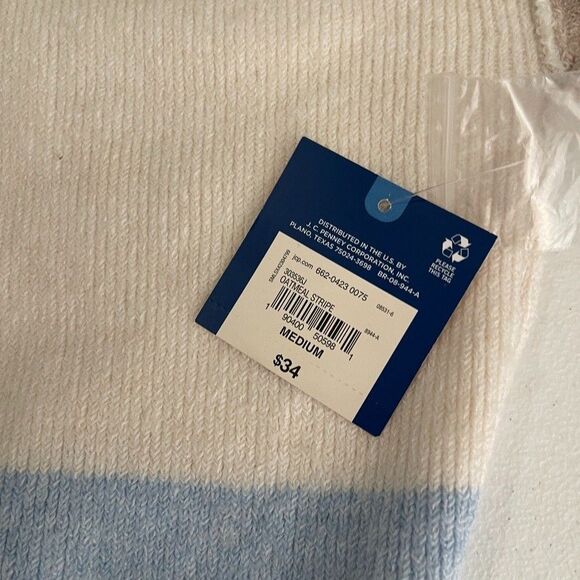 Arizona Jeans Co Sweater Women's Medium Striped Knit Pullover Colorful NWT - Picture 8 of 10